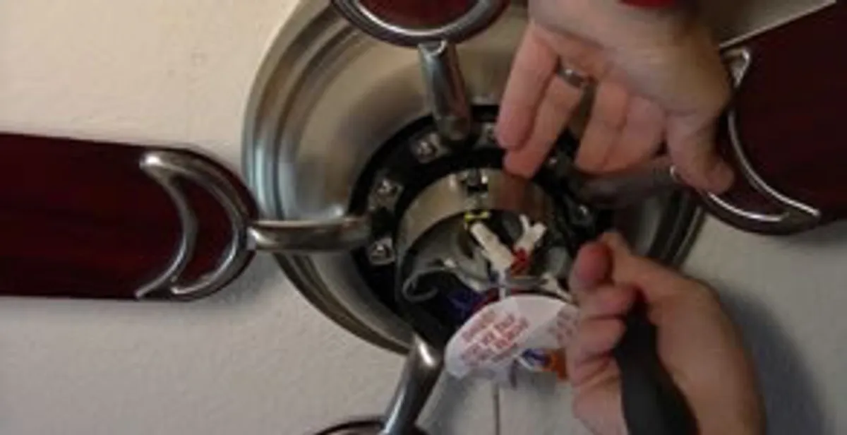 Ceiling fan installation with electrical wiring and mounting by professional electrician in Lancaster, PA