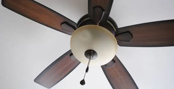 Fully installed ceiling fan with balanced blades and light fixture in Lancaster, PA