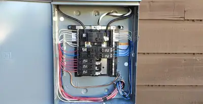 electrical panel upgrade service featuring newly installed electrical panel wired by licensed electricians in Lancaster, PA