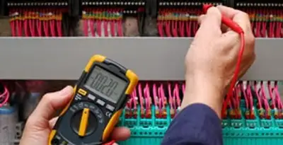 electrical service showing professional testing and troubleshooting of electrical panel by licensed electricians in Lancaster, PA