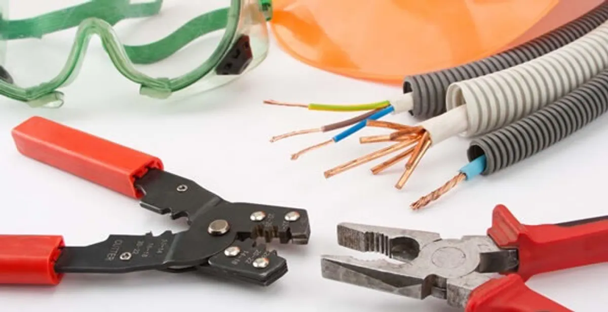 Electrical wiring repair with professional tools and safety equipment in Bird In Hand, PA