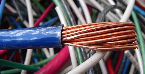 electrical wiring services showing exposed copper conductors and cable preparation in Lancaster, PA