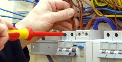 electrician services performing professional electrical panel wiring and connections in Lancaster, PA