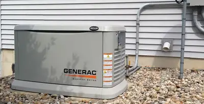generator installation service featuring outdoor standby generator setup by licensed electricians in Lancaster, PA
