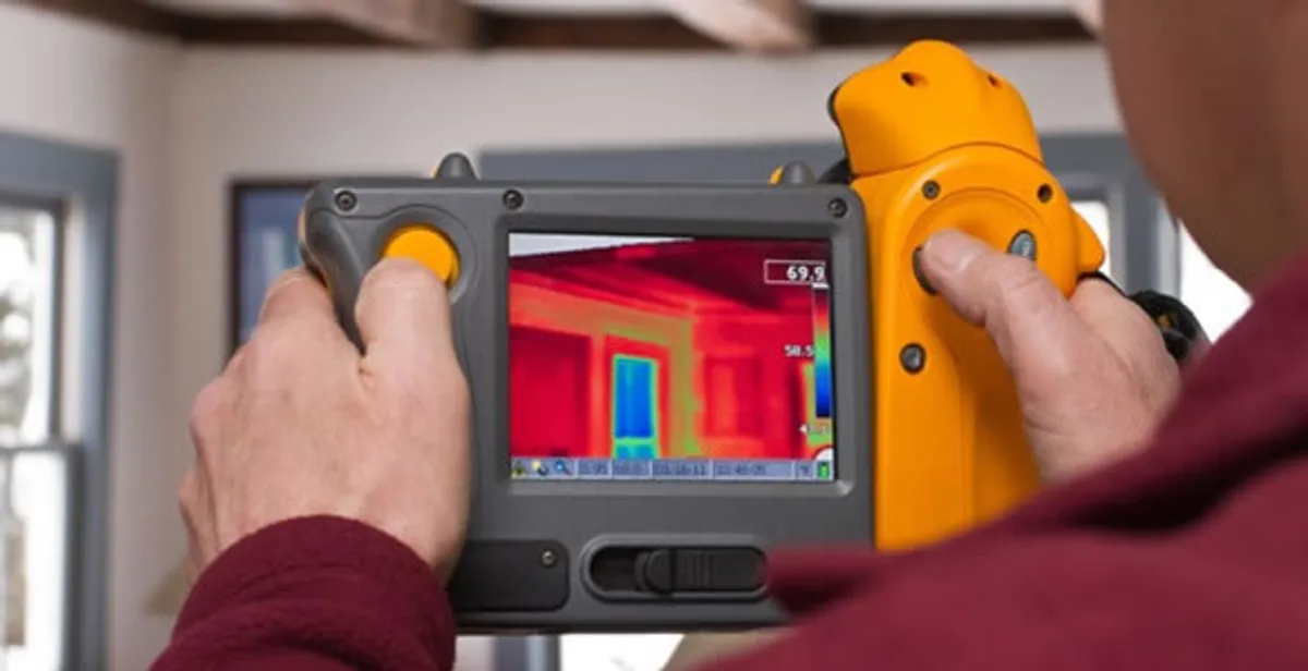 home energy audit service capturing thermal readings to analyze insulation and electrical efficiency in Lancaster, PA