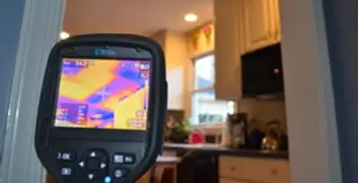 home energy audit service using thermal imaging to evaluate electrical efficiency inside a home in Lancaster, PA