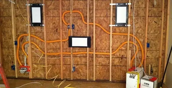 new construction wiring project displaying complete electrical system layout installed by professionals in Lancaster, PA