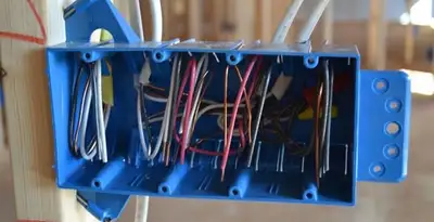 new construction wiring installation featuring electrical boxes and cable routing by expert electricians in Lancaster, PA