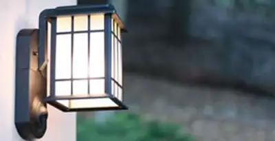 security light installation services with professionally mounted exterior wall light in Lancaster, PA