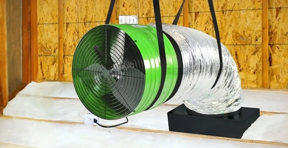 whole house fan installation services with professionally mounted ventilation fan system in Lancaster, PA